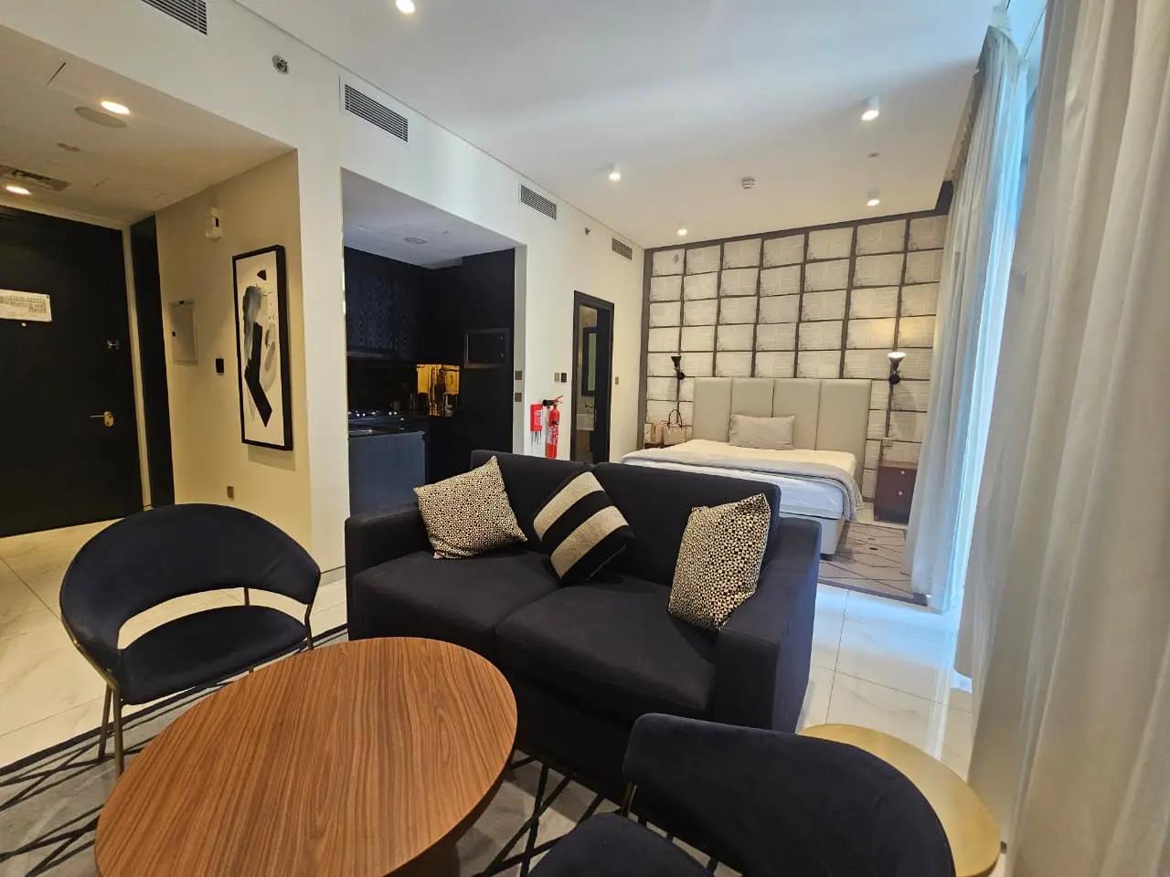 Furnished studio interior at Millennium Atria Business Bay